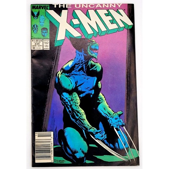 UNCANNY X-MEN #234 (1988) / VF- / MARK JEWELER‎ NEWSSTAND WOLVERINE